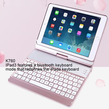 

For Ipad Air 1 2 Pro 9.7 Power-Saving Blutooth Keyboard 360 Degree Rotation Gaming Keyboard Cool Backlight Wireless Keyboard