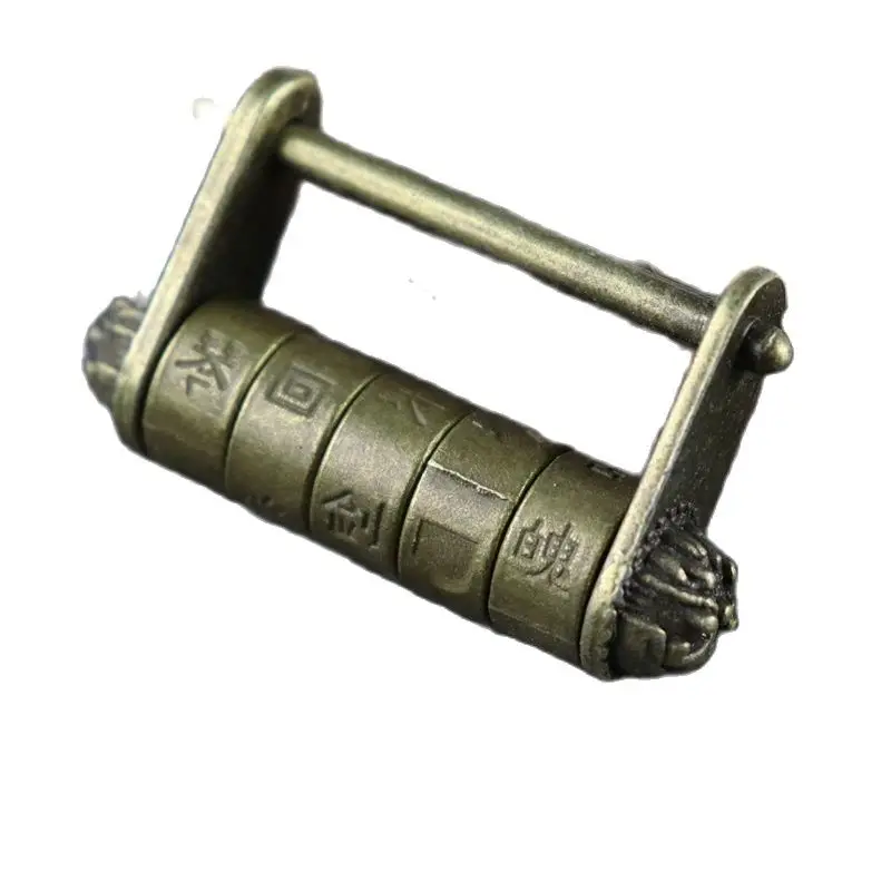 Design Lock Decoration Of Chinese Old Bronze Lock Text Cipher Lock