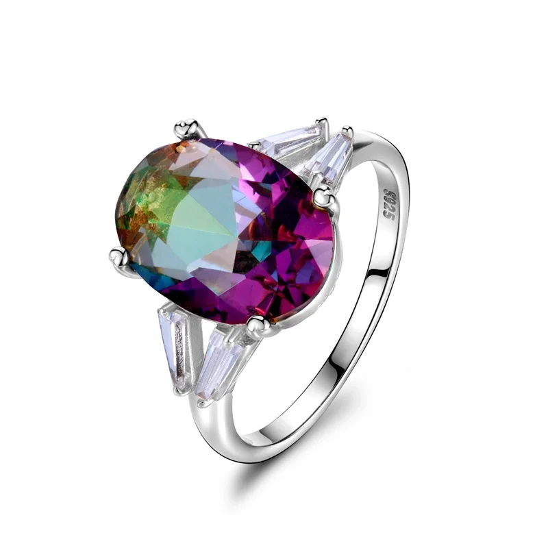 

Popular Cross-border Zircon Ring European and American Noble Seven Color Ring Wholesale Rings for Women Anniversary