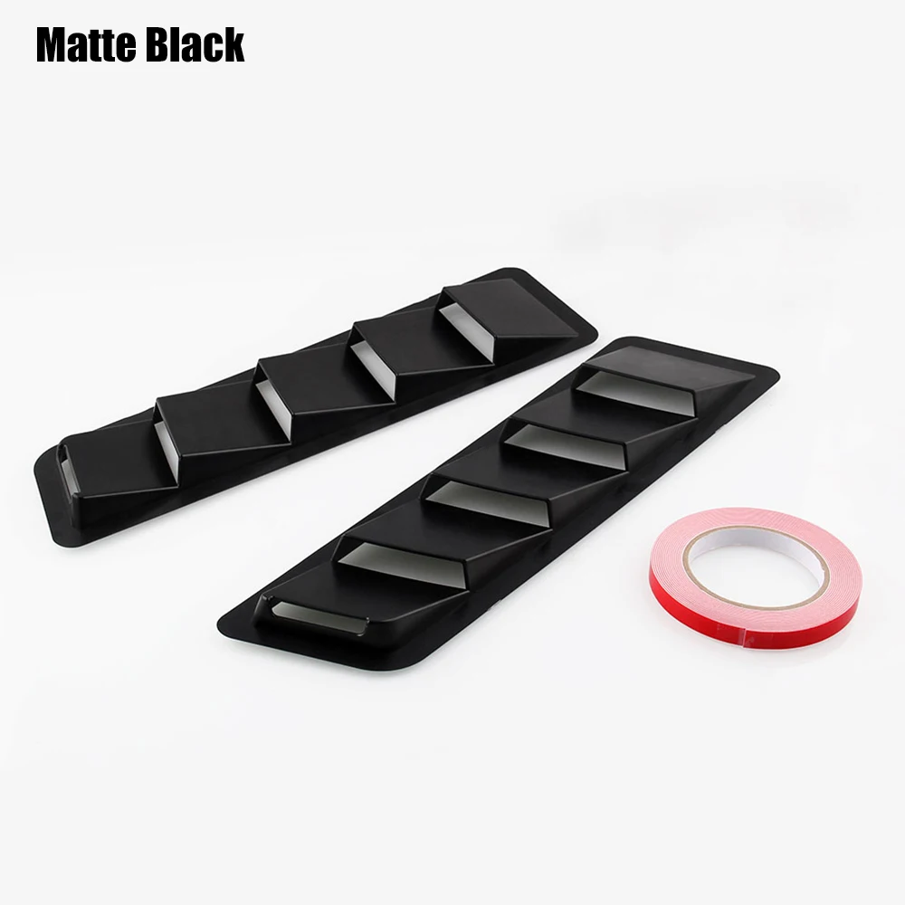 Matte Black Универсальная вытяжка вентиляционные решетки панели s воздухозаборник охлаждающая панель ABS вентиляция в капоте s автомобильные аксессуары - Цвет: Matte Black