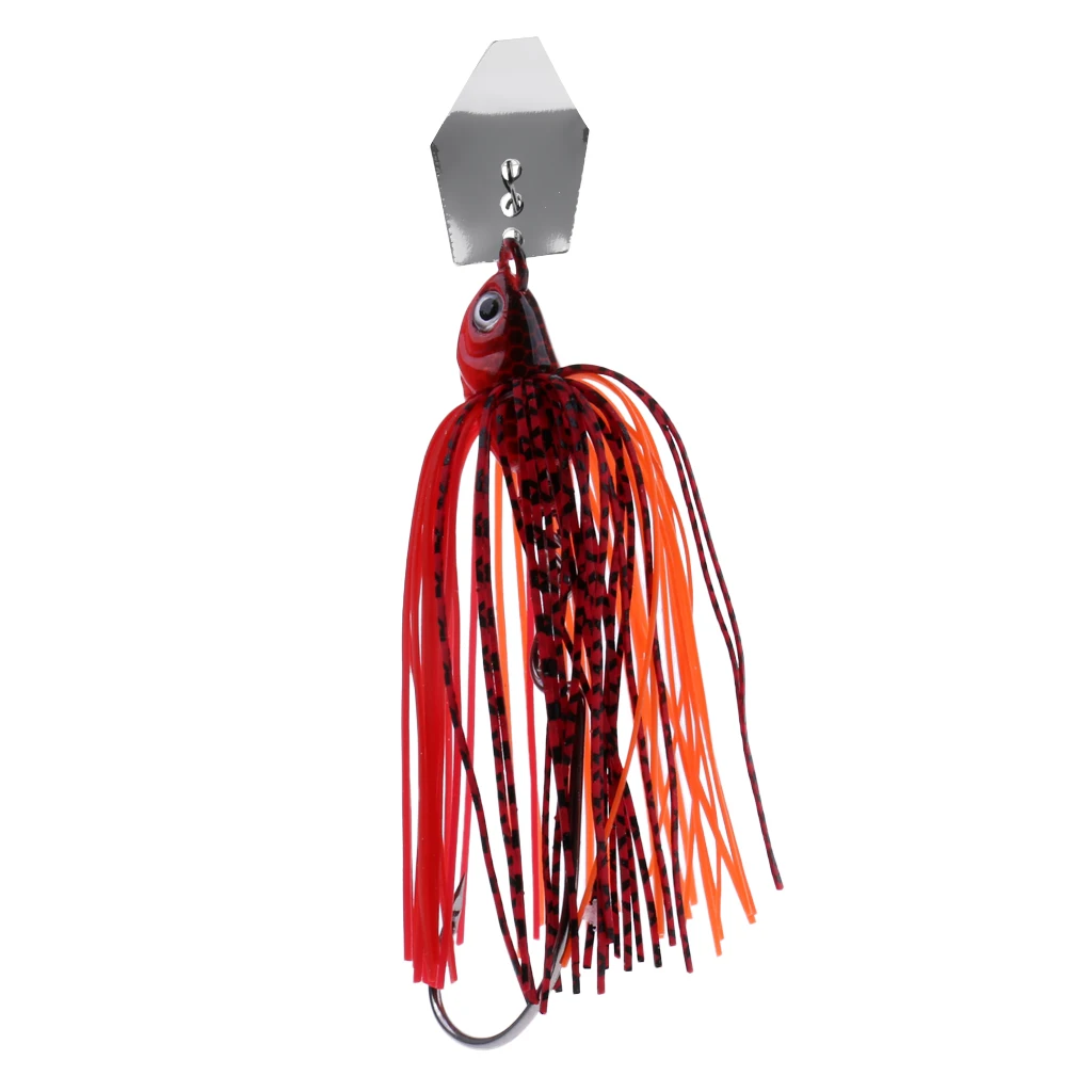 Spinnerbait Metal Sequin Lure Jig Fishing Lead Hook Wobbler Beard Skirt Lure