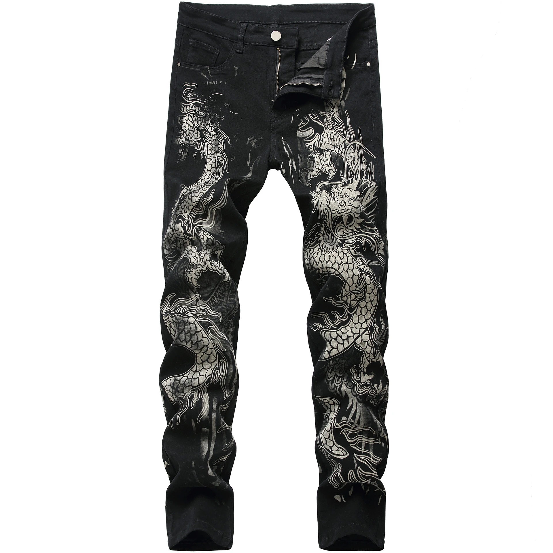 jeans with dragon design