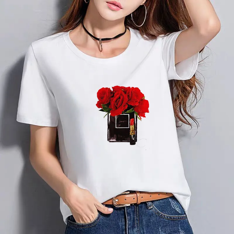 

BGtomato beautiful flowers tshirt fashion design casual summer top tees cheap sale beautiful flowers t-shirt women