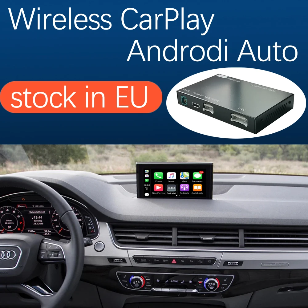 Беспроводной автомобильный интерфейс Apple CarPlay Android для Audi Q7 2016 2019 с функциями AirPlay