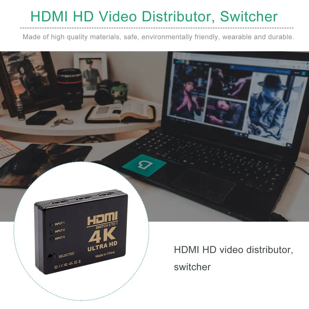 3 порта 4K* 2K 1080P Переключатель HDMI селектор 3x1 разветвитель коробка Ultra HD для HDTV мультимедийный коммутатор горячая распродажа