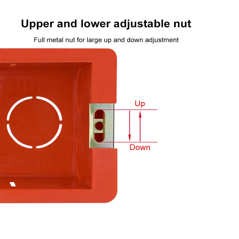 Новая Монтажная коробка внутренняя кассета 99 мм* 64 мм* 50 мм для 118 типа переключатель и розетка Красная стена темная коробка