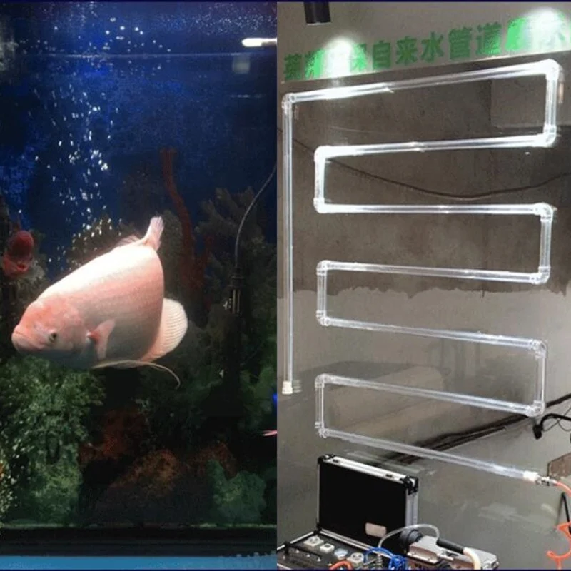 1Pc 49~50cm Long O.D 16~110mm Transparent Acrylic Pipe PMMA Organic Glass Tube Aquarium Accessoires Pipe Fittings Acrylic Tube