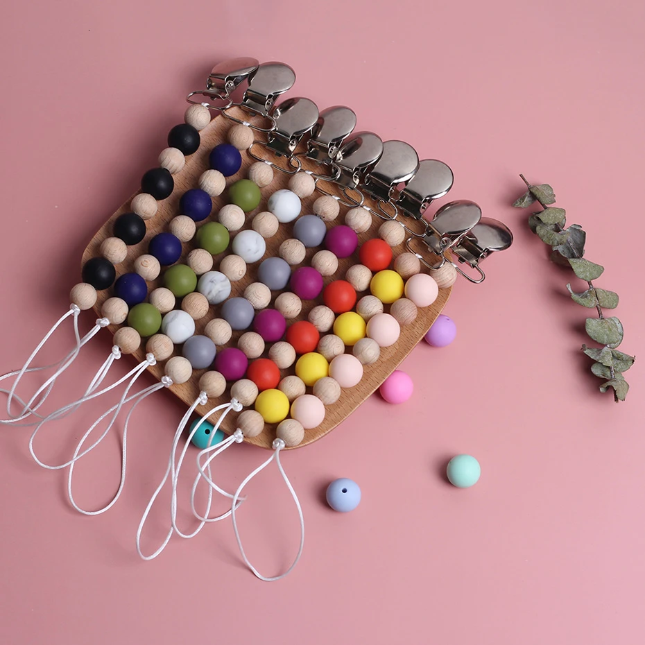 20PCS Silicone Beads Teething Necklace Baby DIY Safe Nursing Round Rainbow Hot
