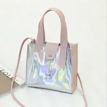 Сумки через плечо для женщин, кожаные сумки, модная Женская Лазерная голографическая сумка на плечо, сумка для телефона, сумка-тоут, женская сумка-мессенджер