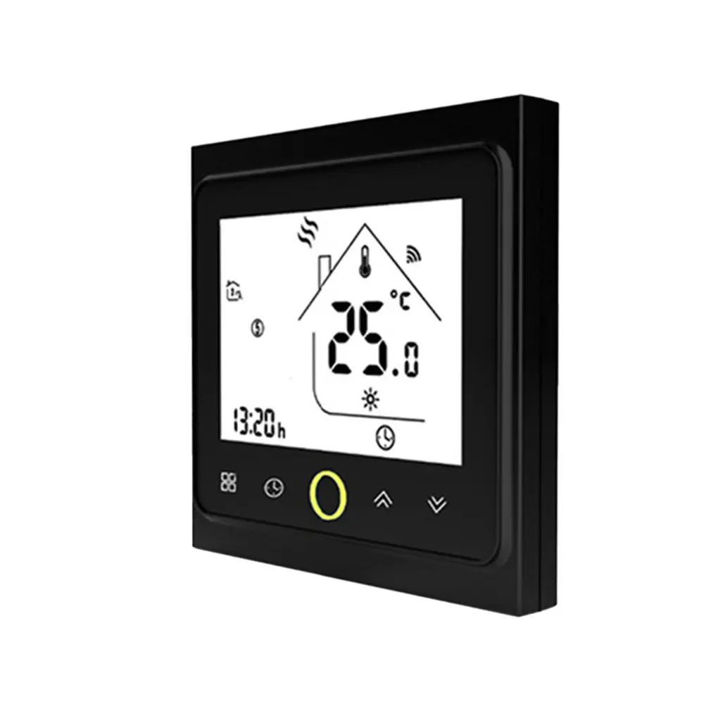 Черный THP1002WH WiFi умный термостат электрический регулятор температуры нагрева для водяного котла Alexa Google Home терморегулятор - Цвет: Черный