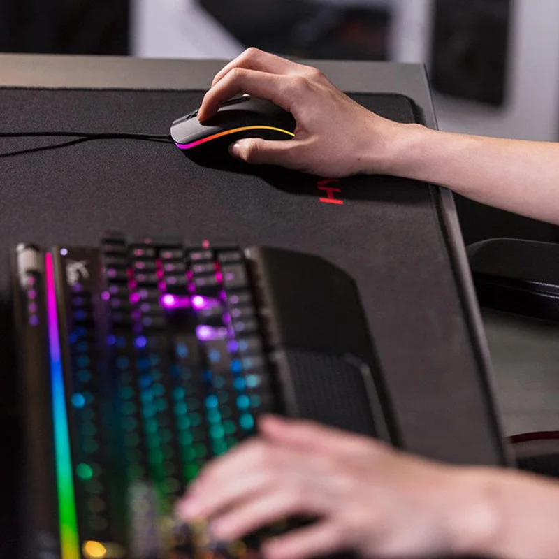 Игровая мышь kingston HyperX Pulsefire Surge RGB Pixart 3389 с сенсором проводная для геймера