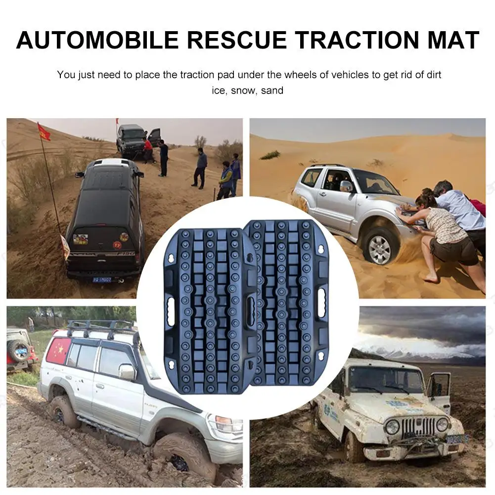 Universal Car Grip Tracks Traction Mat Recovery Tracks Traction Mat Anti-slip Track Tire Ladder For Sand Mud Snow