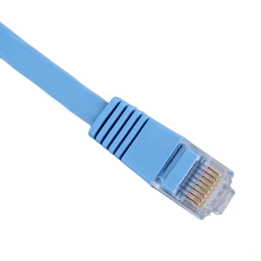 1 шт. супер высокая скорость RJ45 CAT6 8P8C плоский Ethernet Патч Сетевой кабель Lan 0 5 м