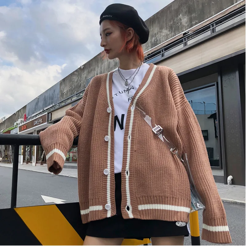 Свитер для влюбленных Мужской трикотажный кардиган без подкладки, верхняя одежда, тренд, свитер с длинными рукавами для подростков, платье из проволоки, Свободное пальто, M605-p65