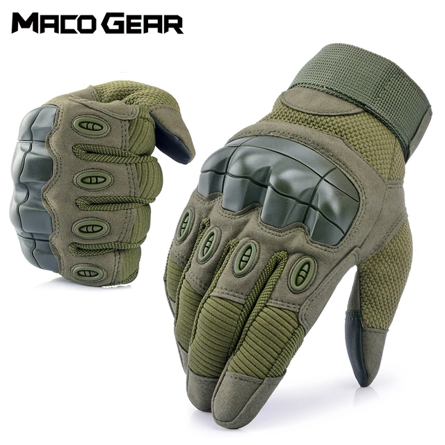 US $7.59 Touch Screen Hard Knuckle Tactical Full Finger Glove Army Military Combat Airsoft Outdoor Hiking Sh
