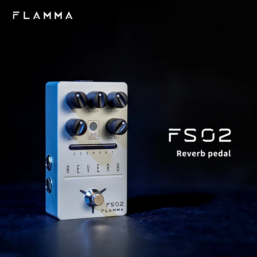 Pedal de Reverb para Guitarra Pedal de Efeitos Estéreo para Guitarra Elétrica com Mola Flamma Reverb True Bypass Fs02 - Image 6