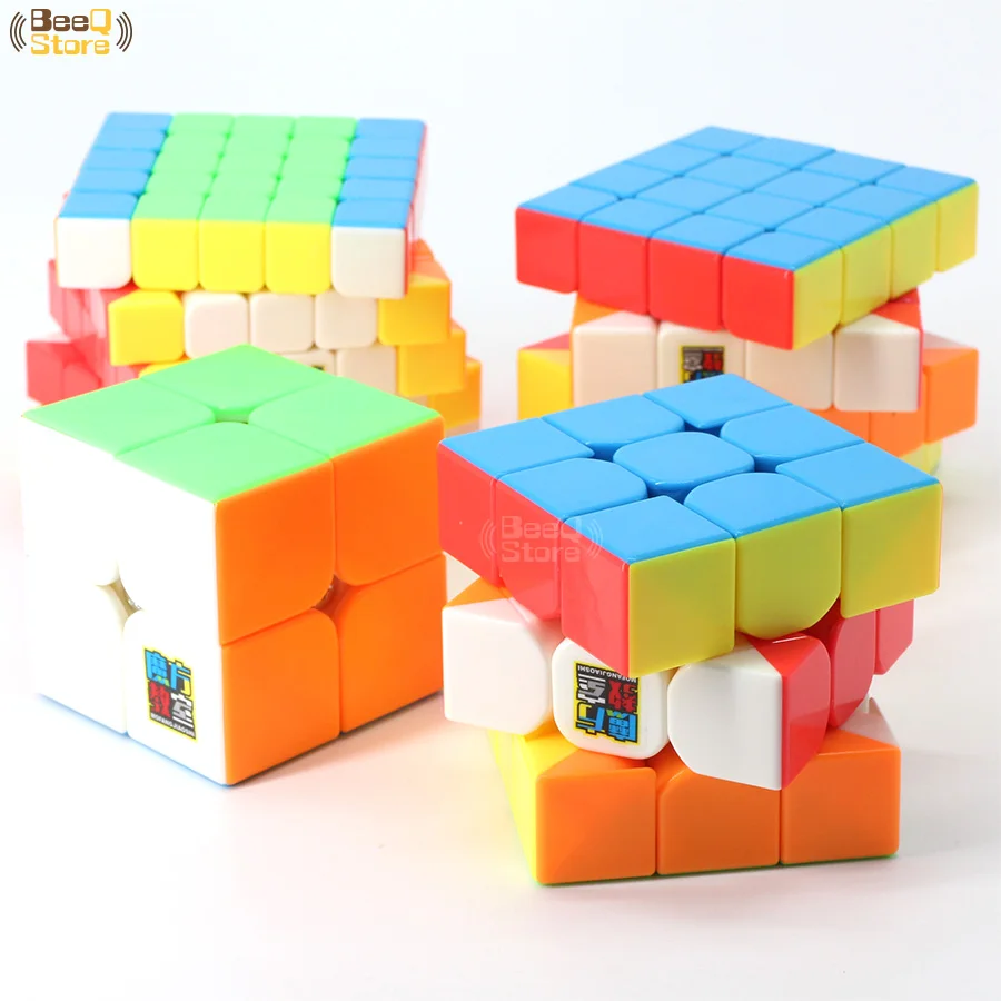 Mofangjiaoshi 3 шт. 4 шт./компл. 2x2 3x3 4x4 5x5 магический куб головоломка Подарочная коробка