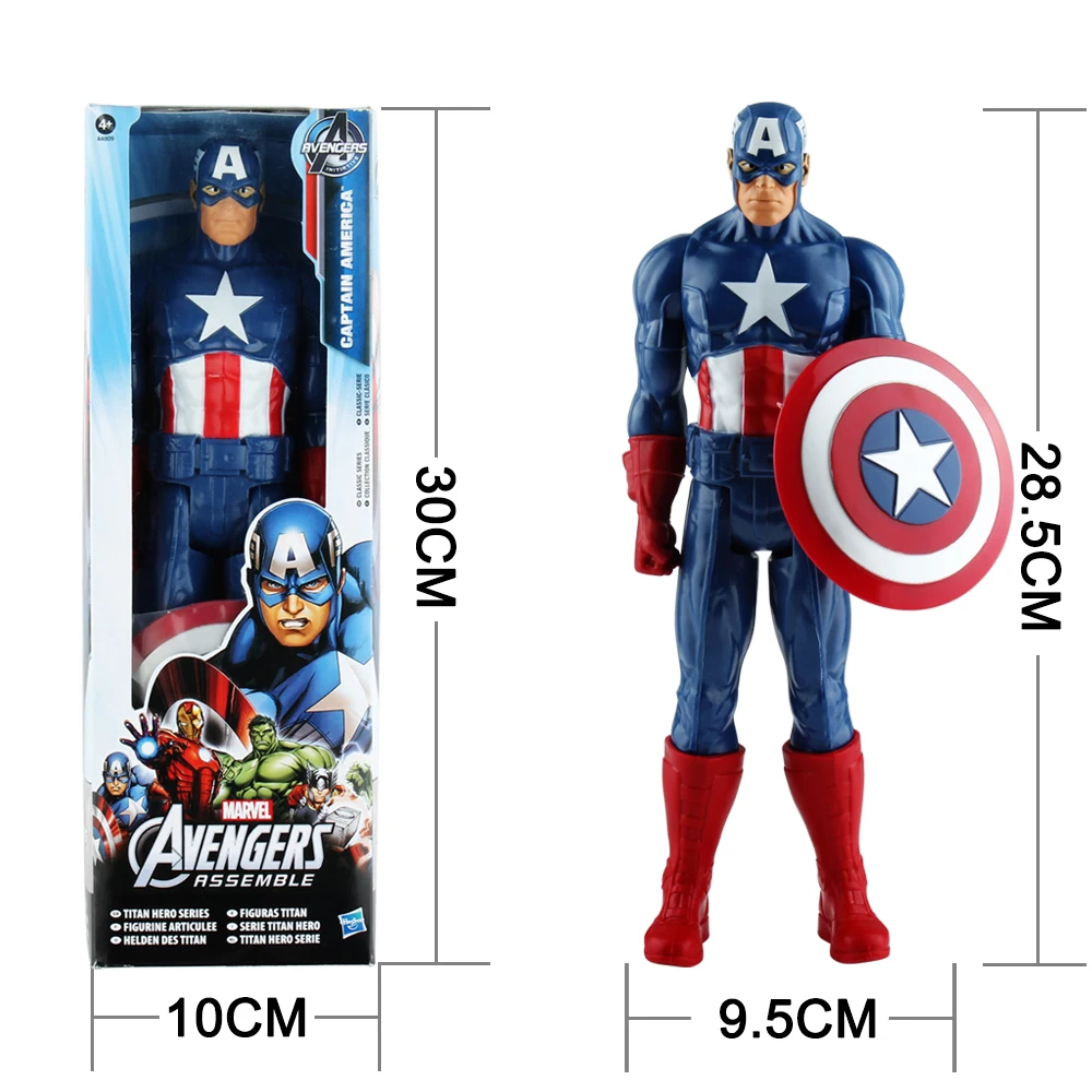Gift Box Packing Marvel Toys 30cm Super Hero Thor Spiderman Captain America Hulk Black Panther Action Figure Toys