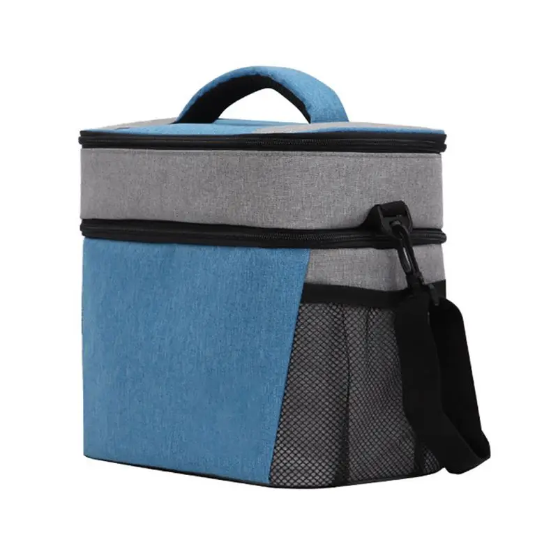 Lunch Bag Double Layer Waterproof Aluminum Foil Cooler Insulated Thermal Picnic Box Ice Bag Container Handbags With Shoulder#1