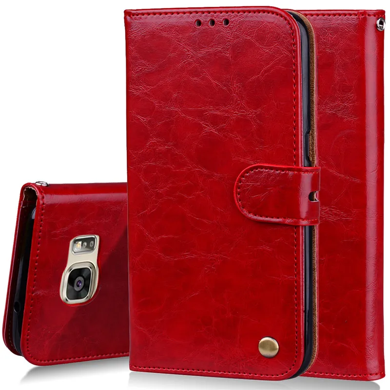 cute samsung phone case Leather Wallet Case For Samsung Galaxy S6 Edge Phone Cover Stand Card Holder Business Flip Case For Samsung S6 S 6 Phone Copue samsung flip phone cute