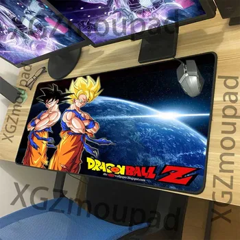 

XGZ Large Mouse Pad Black Lock Edge Anime Dragon Ball HD Computer Table Mat Earth Landscape Rubber Non-slip 900x400/600x300 Xxl