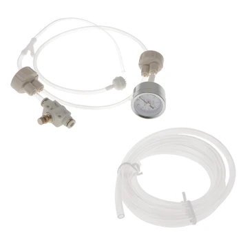 

DIY CO2 System Aquarium CO2 Generator Tubing W/ Pressure Gage & Check Valve===