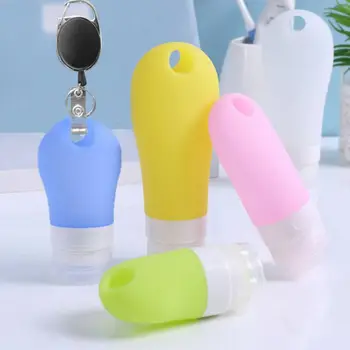 

Silicone Refillable Containers Squeezable Soap Dispenser Reusable Hand Sanitizer Travel Bottles With Telescopic Buckle