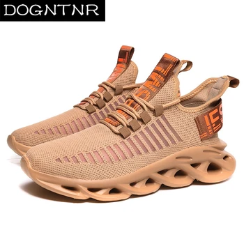 

패션 남자 신발 Men Lightweight Blade Running Shoes Shockproof Lack Up Breathable Male Sneakers Height Increase Walking Gym Shoes Man