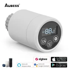 

ZigBee Thermostat Tuya Radiator Valve Actuator Valve Smart Programmable TRV Temperature Controller Voice Control With Alexa
