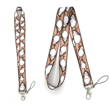 

100 Pcs Star War Porg Bird Keychain Lanyard For Keys USB ID Card Badge Holder Gym Keychain Neck Strap Webbing Hang Rope Lanyards