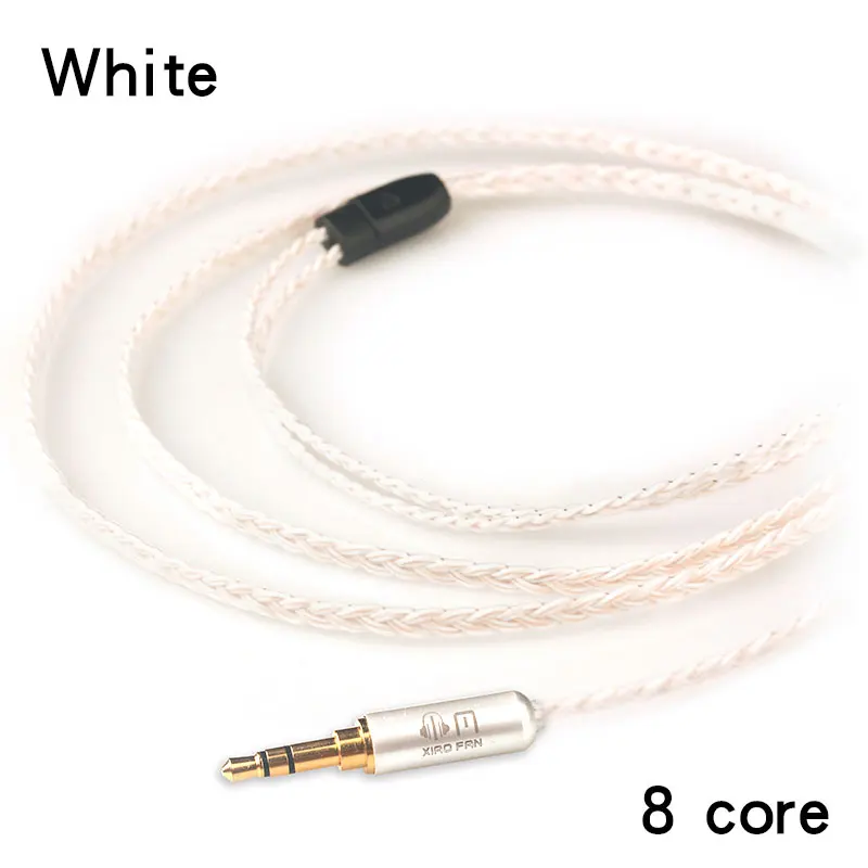 white Xiaofan mk4 8 Core с серебряным покрытием обновления кабель 2,5/3,5/4,4 мм балансный кабель с MMCX/2pin разъем для sony ex1000 ie80 se535 - Цвет: white