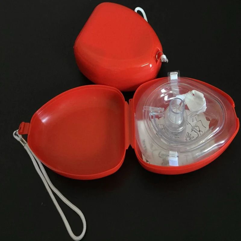 

CPR Face Protect Mask One-way Valve Case Kit for First Aid Training Teaching AS99