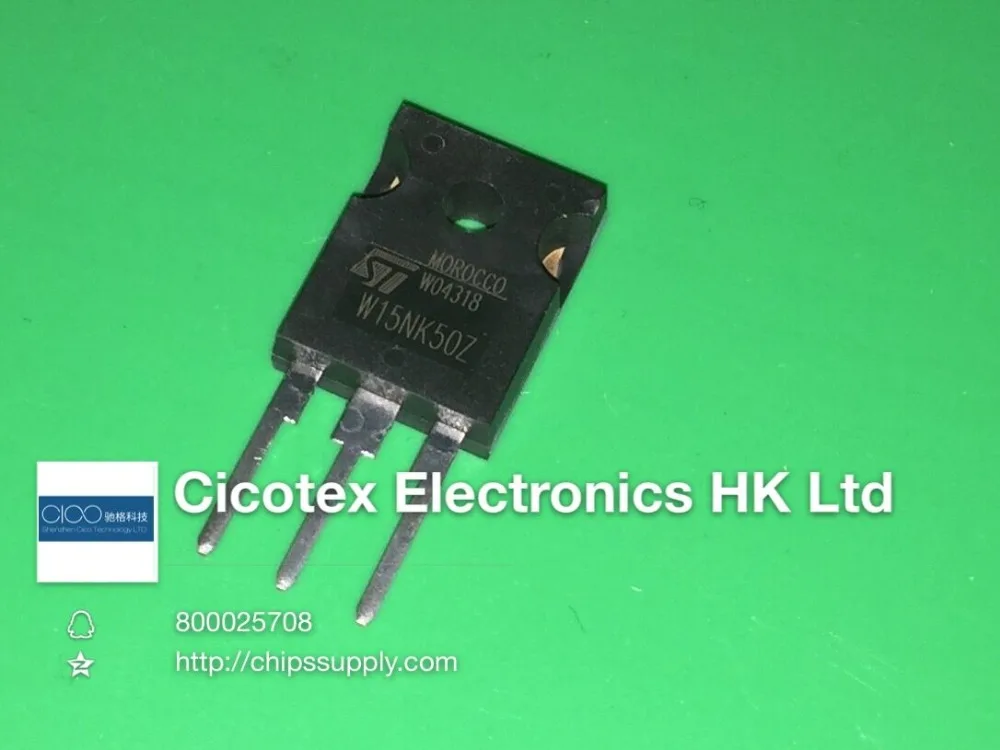 3 шт./лот STW15NK50Z W15NK50Z TO-3P MOSFET N-CH 500 V 14A-247 v 15a to247 Силовые транзисторы npn ST | Освещение