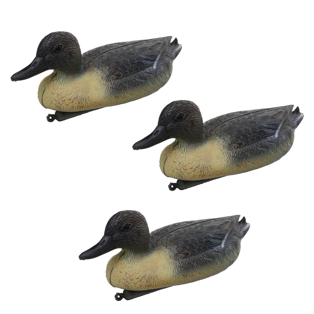 3 шт Открытый Охотничий Манок пластиковый утка Decoy Drake W/плавающий Киль, желтый