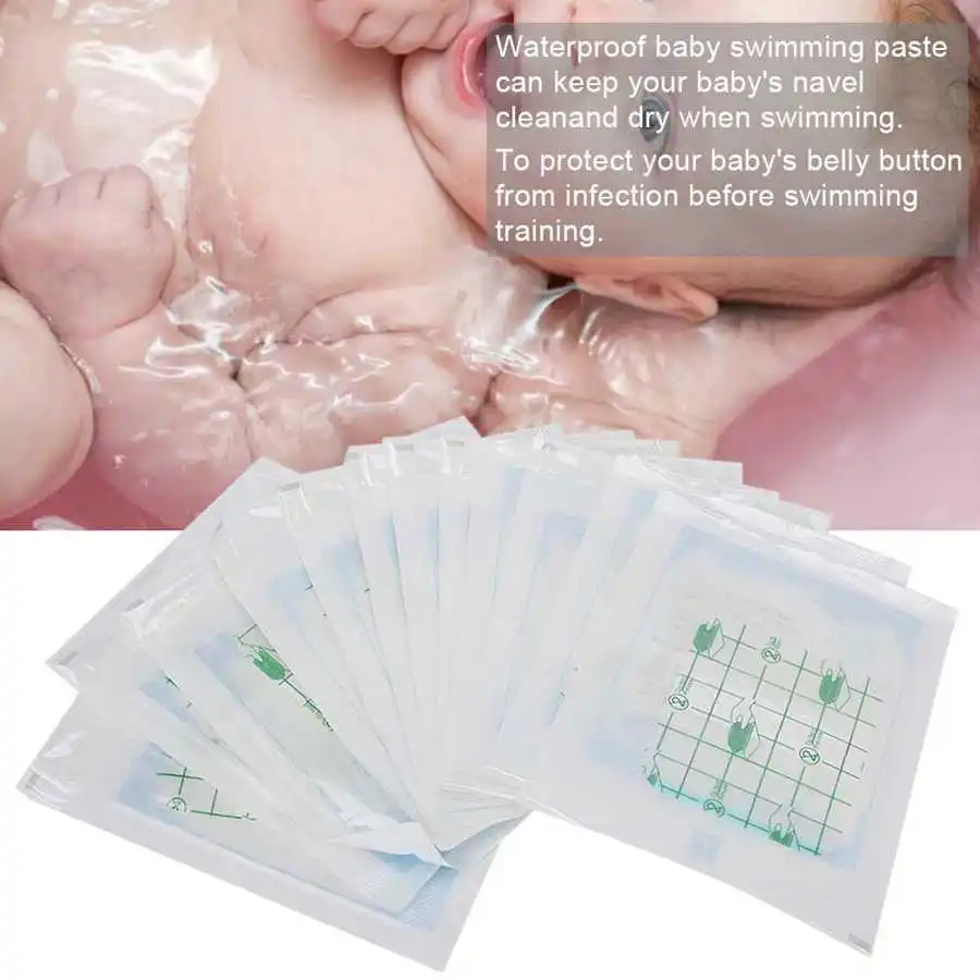 12 шт Детская паста водонепроницаемый пупок стикер плавательный новорожденный