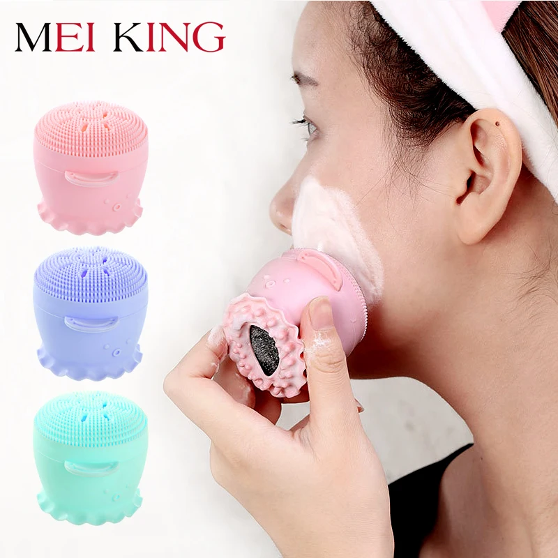 

Octopus Beauty Deep Clean Cleansing Brush Silica Gel Cleansing Instrument Exfoliation Facial Care Tool Makeups Skin Care 3 Color