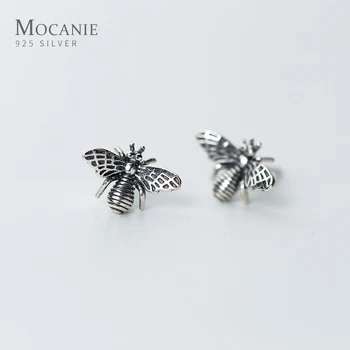 

Mocanie Fashion 925 Sterling Silver Vintage Cute Bee Stud Earring for Women Minimalist Insect Ear Pin Fine Jewelry 2020 Design