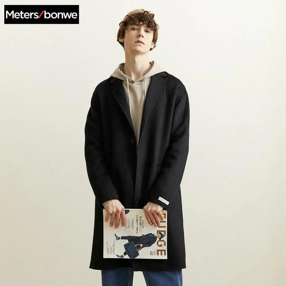 Metersbonwe Winter Woolen Jacket Men's High-quality Wool Coat Casual Slim Vintage Business wool coat Men's Trench Coat 239428 Metersbonwe Winter Woolen Jacket Men's High-quality Wool Coat Casual Slim Vintage Business wool coat Men's Trench Coat 239428