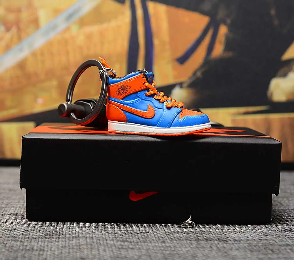 a shoe w rope Дропшиппинг aj1 offwhite Chicago Unc брелок в виде кроссовка Air Jordan 1 3D мини-кроссовки запатентованный спортивный обувной брелок с кроссовком - Цвет: a shoe w rope