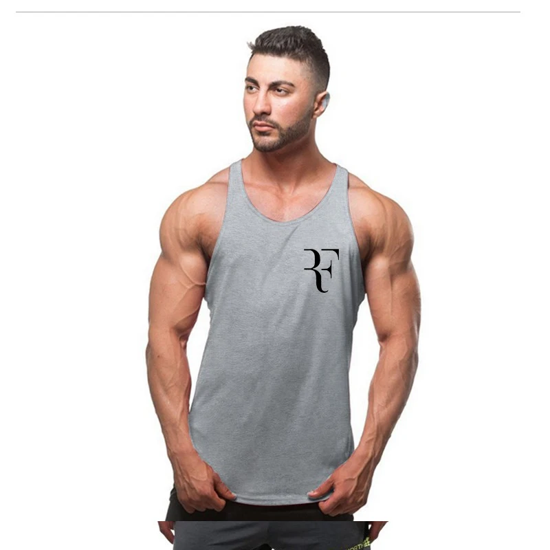 Gym Fitness vest Men's stretch tight vest round neck breathable and quick-drying men's vest running sleeveless T-shirt