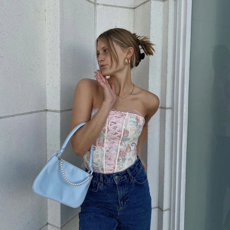 トップス 1930s Rose Spray Lace Vest トップス 1930s Rose Spray Lace