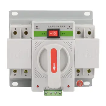 

1pc 220V 63A 2P Mini Dual Power Automatic Transfer Switch Circuit Breaker.
