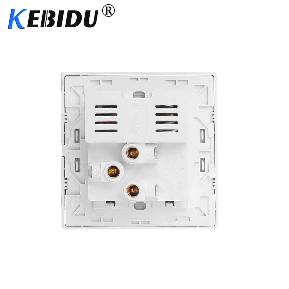 Kebidu двойной USB Разъем питания Порт электрическое настенное зарядное устройство док-станция розетка панель высокого качества