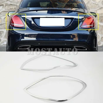 

For Mercedes-Benz C Class W205 2015-2019 Accessory ABS Rear Light Mouldings Cover 2pcs