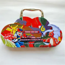 80 шт./компл. Pokemon Портативный жестяная коробка Battle игрушки хобби Коллекционные вещи игра Коллекция аниме-открытки Детская КАРТЫ чехол с отделением для карт