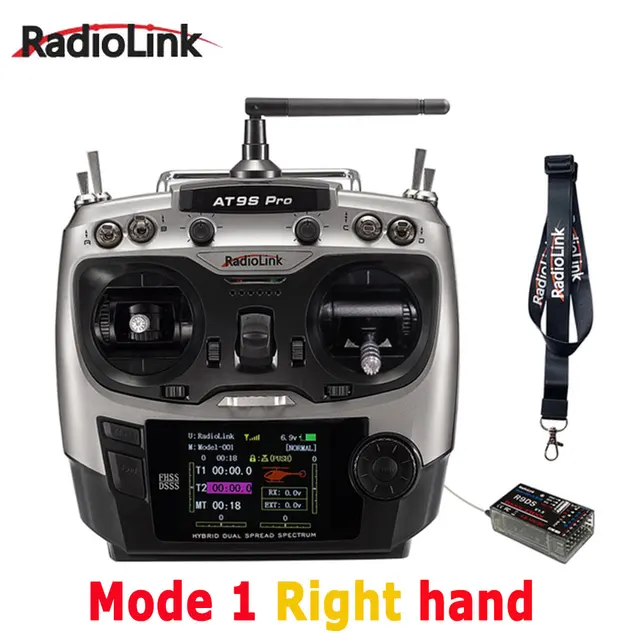 Radiolink AT9S Pro TX 10/12CH RC Radio Controller RC transmitter with R9DS RX 2.4G receiver for Racing Drone