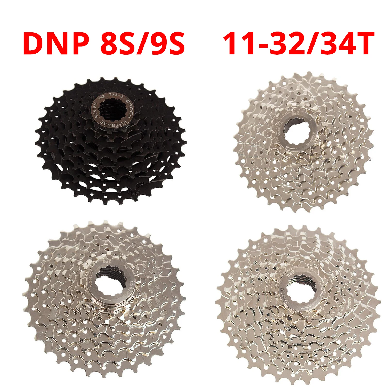 

DNP 11T high quality 8 9 speed mtb mountain bike cassette freewheel 11-32T 11-34T Black Silver
