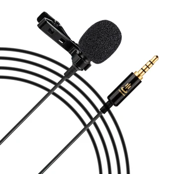 

Professional Lavalier Microphone Mic Length 6M Studio Interview Recording for Smartphone Laptop for Canon Sony Nikon Camera