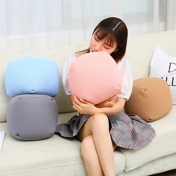 

Cushion pillows Creative Foam Particle Particle Car-carrying Sofa Cushion Multifunctional Cube Knitted Velvet Square Pillows