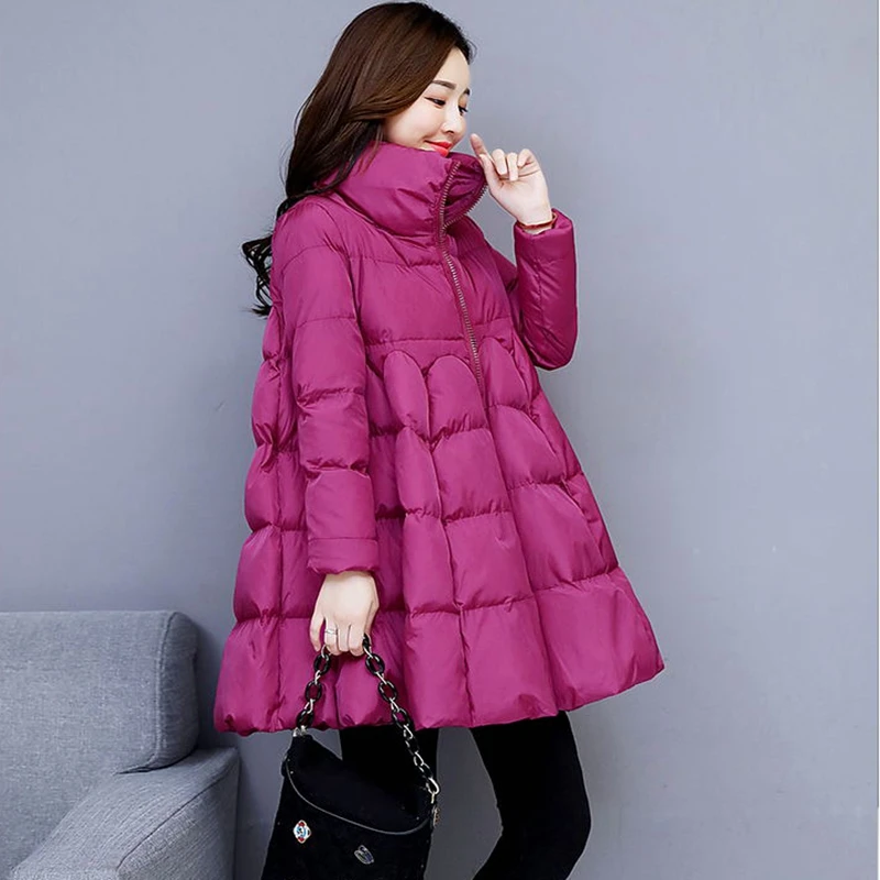 Горячая Распродажа зимняя куртка женская Высококачественная женская теплая утепленная стеганая Женская длинная куртка свободный хлопок плюс размер